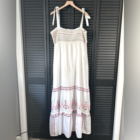 Alice by Temperley Maxi Dress Embroidered Details Womens Size 8 Spring Boho - Picture 8 of 11